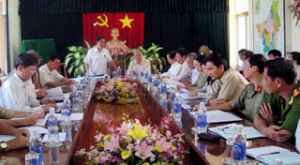 省委检查团对永久县和庄泵进行检查