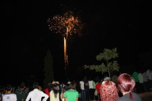 千百名群众在镇边文庙共度除夕。